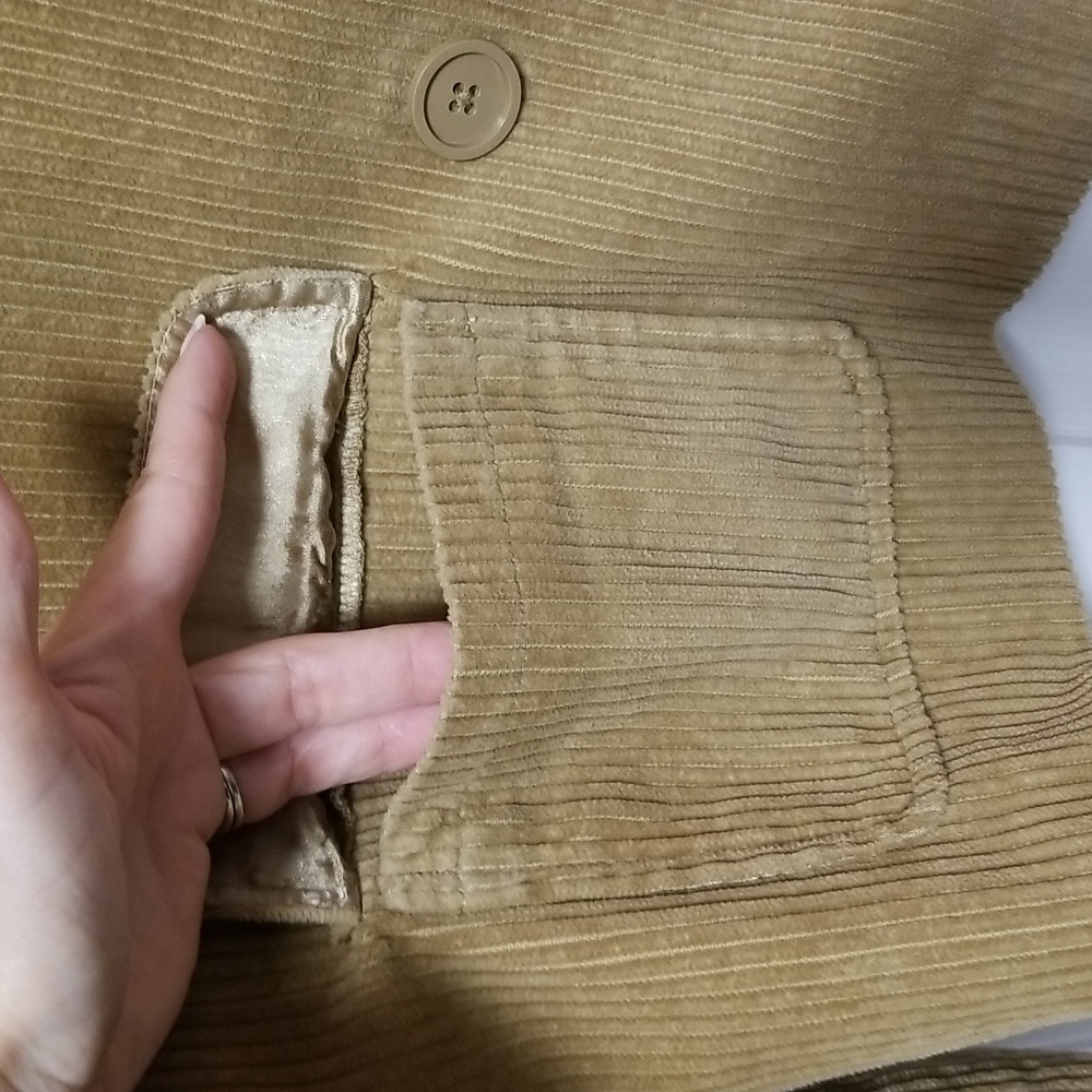 Gap Corduroy Double Breasted Jacket Tan XL - Picture 5 of 8